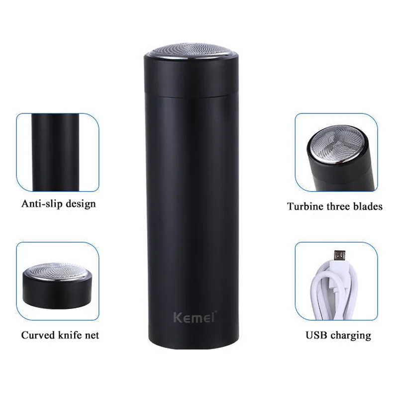 Kemei электробритва бритва Для мужчин Перезаряжаемые машинка для стрижки бороды и