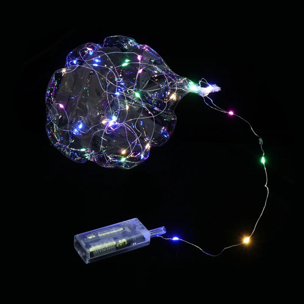 

5 Sets Flashing LED Bubble Balloons Transparent Light Balloons for Birthday Festival Bar Party (18inch)