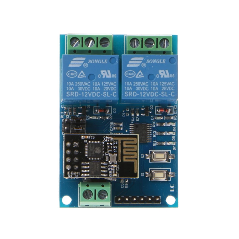 WI-FI триггерный релейный модуль ESP8266 IOT приложение контроллер 2-х канальный для