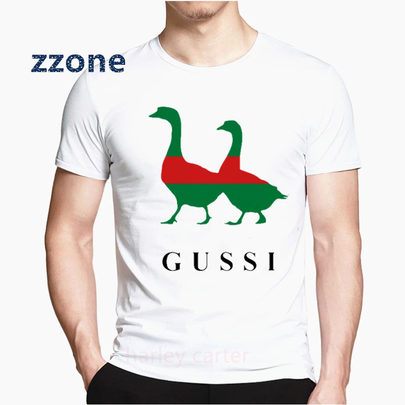 

Men's Fashion Animal GUSSI T Shirt Funny Harajuku Summer Casual Print Tshirt Men's Street Wear Breathable Hip Hop T-Shirt