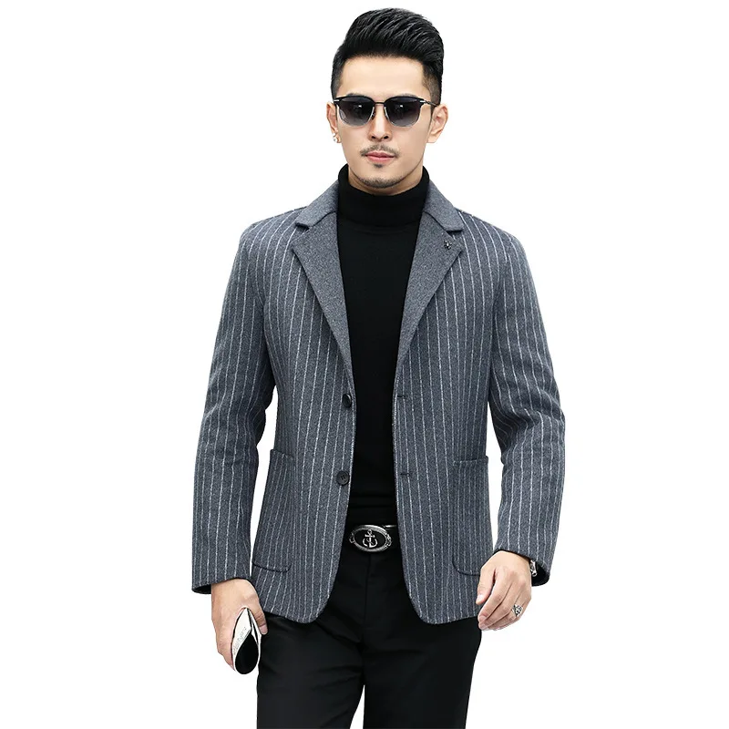 

Suit men's single suit 2020 new autumn and winter Korean slim youth casual double faced suit