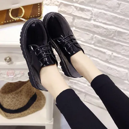 Корейская версия Новая женская обувь повседневная на плоской подошве British wind