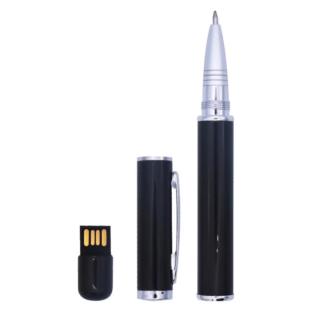 Металлическая USB флеш-накопитель 2 0 128 Мб Шариковая ручка для бизнеса карта
