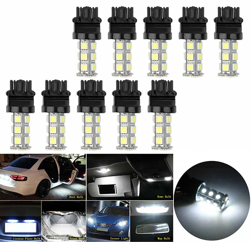 T25 3156 3157 светодиодный светильник супер яркий белый 18SMD светодиодный сигнальный светильник задний тормоз Стоп обратный резервный светодиодный светильник Автомобильный светодиодный светильник для бега