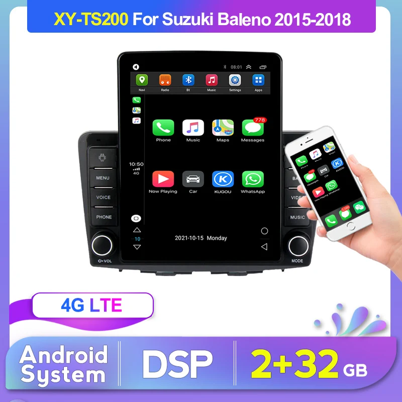 

Автомобильный радиоприемник 1024*768P DSP Android для Suzuki Baleno 2015 2016 2017 2018 мультимедийный видеоплеер Navi GPS QLED стерео приемник WIFI