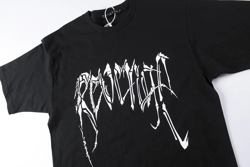 

High Quality 2021 Revenge Skull Print Reflective Tee Men Women Couple 100% Cotton T-Shirt Oversized Hip-hop High Street T shirt