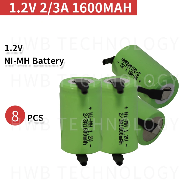 8 упаковок KX Оригинальный Новый 1 2 V 2/3A 1500mAh Ni-MH 2/3 A перезаряжаемый аккумулятор с