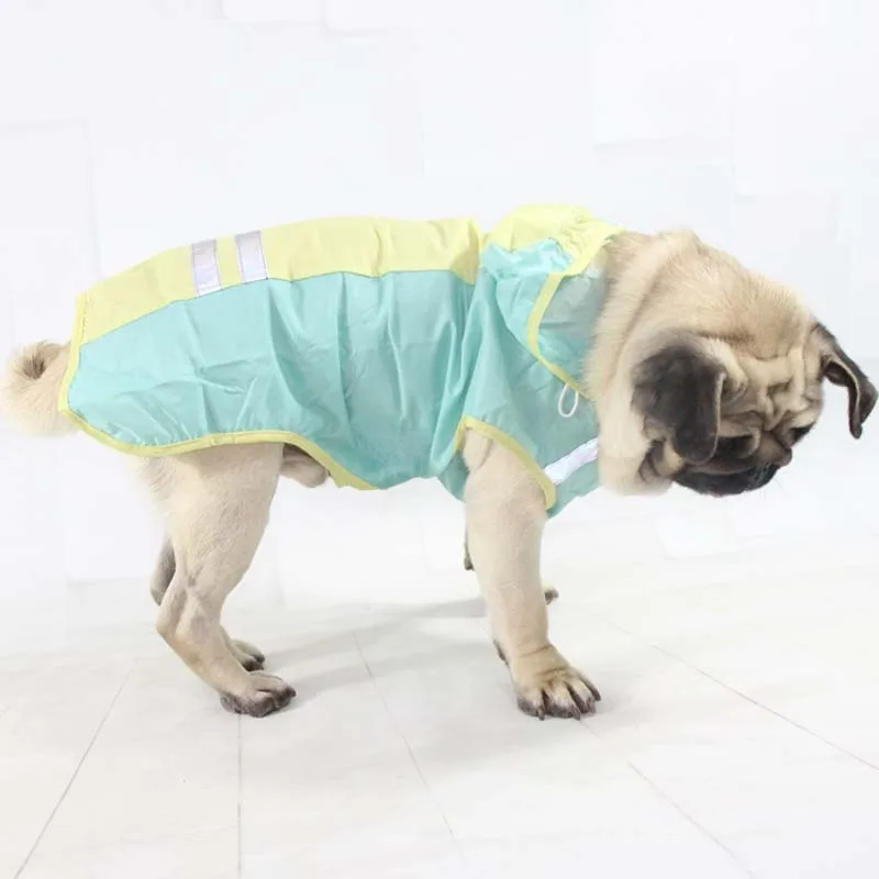 Открытый собака плащ Толстовка Светоотражающая полоса куртки собаки дождевик