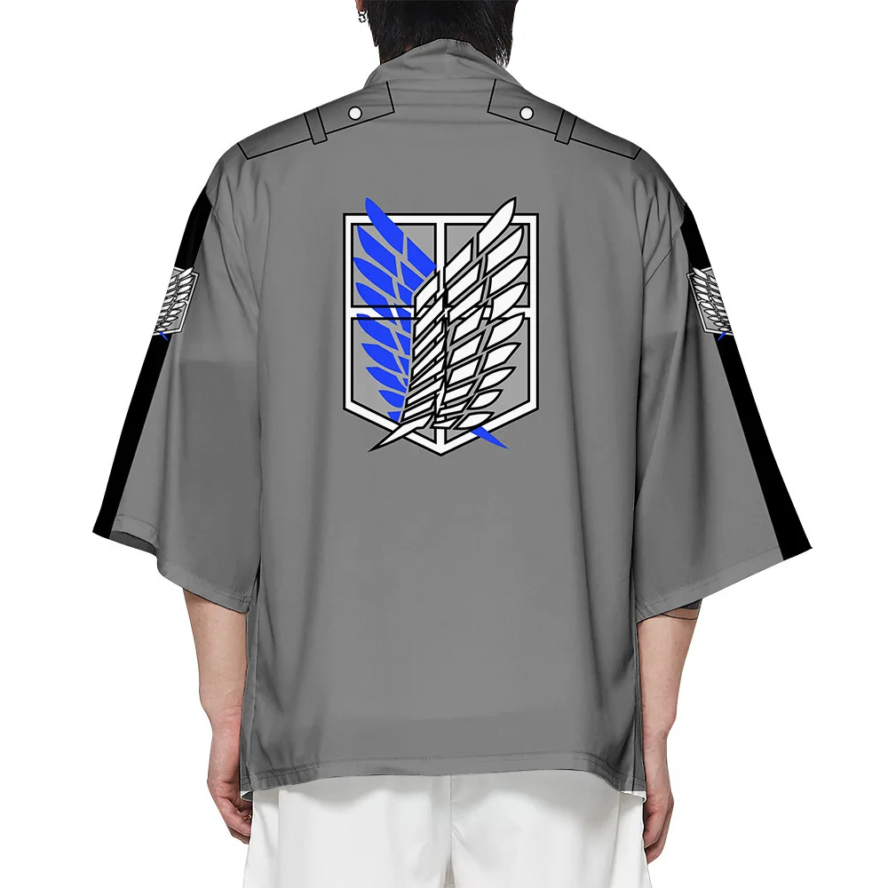 Кимоно для косплея Эрена джагера кардиган накидка Леви Аккермана хаори из аниме