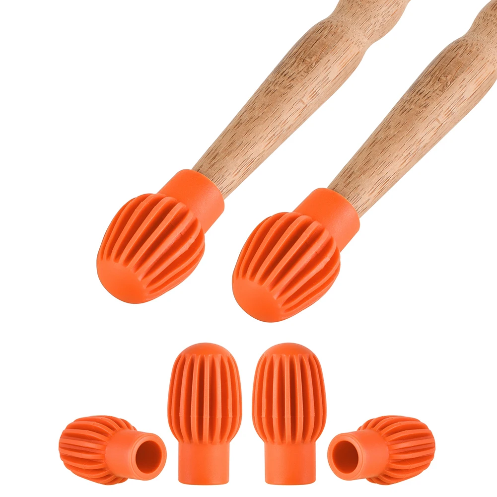 2pcs Portable Silicone Drum Stick Sleeve Caps Drumstick Practice Tips Mute Damper For Beginner Practicing | Спорт и развлечения