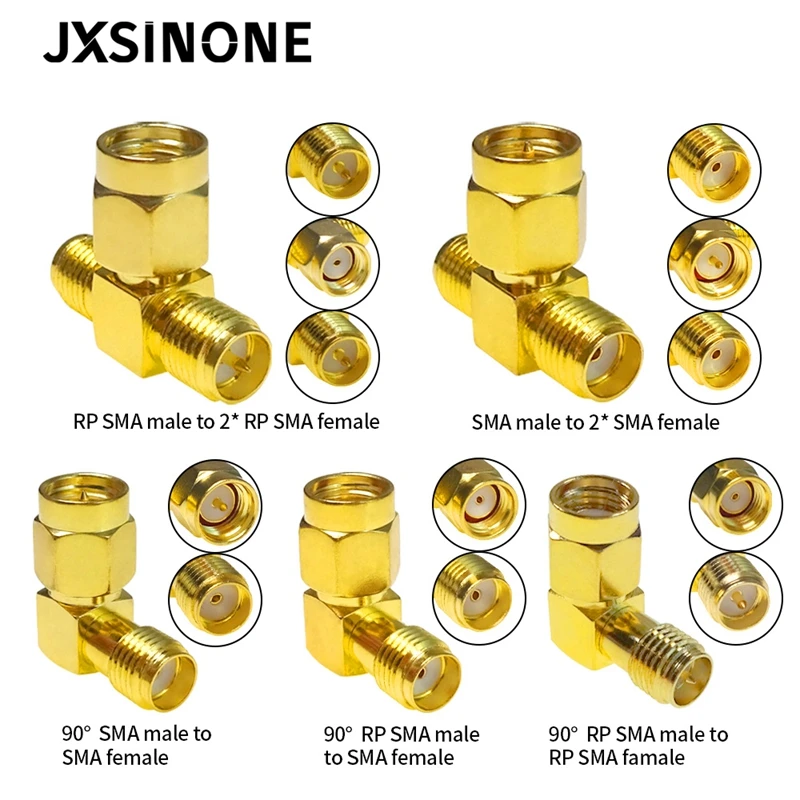 JXSINONE C20073-92 1PC SMA к Male Female позолоченный RP RP-SMA коннектор RF адаптер прямого изогнутого