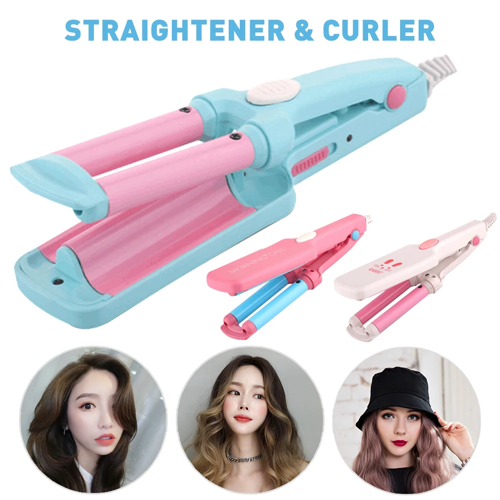 

3-Barrel Curling Iron Wand Alloy Triple Barrels Hair Waving Tool Set Temp Hair Crimper