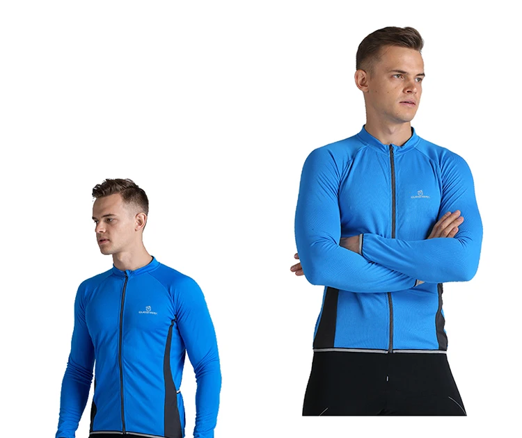 Queshark MTB светоотражающие с длинным рукавом велосипед рубашки куртка Майки для велоспорта для мужчин Велосипедный спорт спортивная одежда дышащий цикл горные костюмы