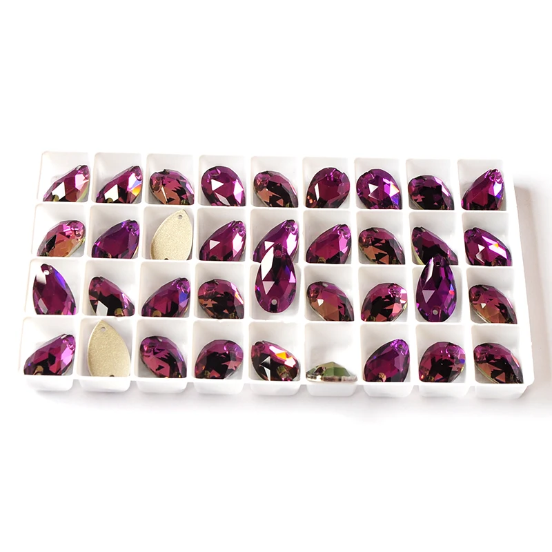 

CTPA3bI Amethyst Sewing Rhinestone Strass Flatback DIY Craft Accessories Glass Crystal Stones For Needlework Clothes Gym Suit