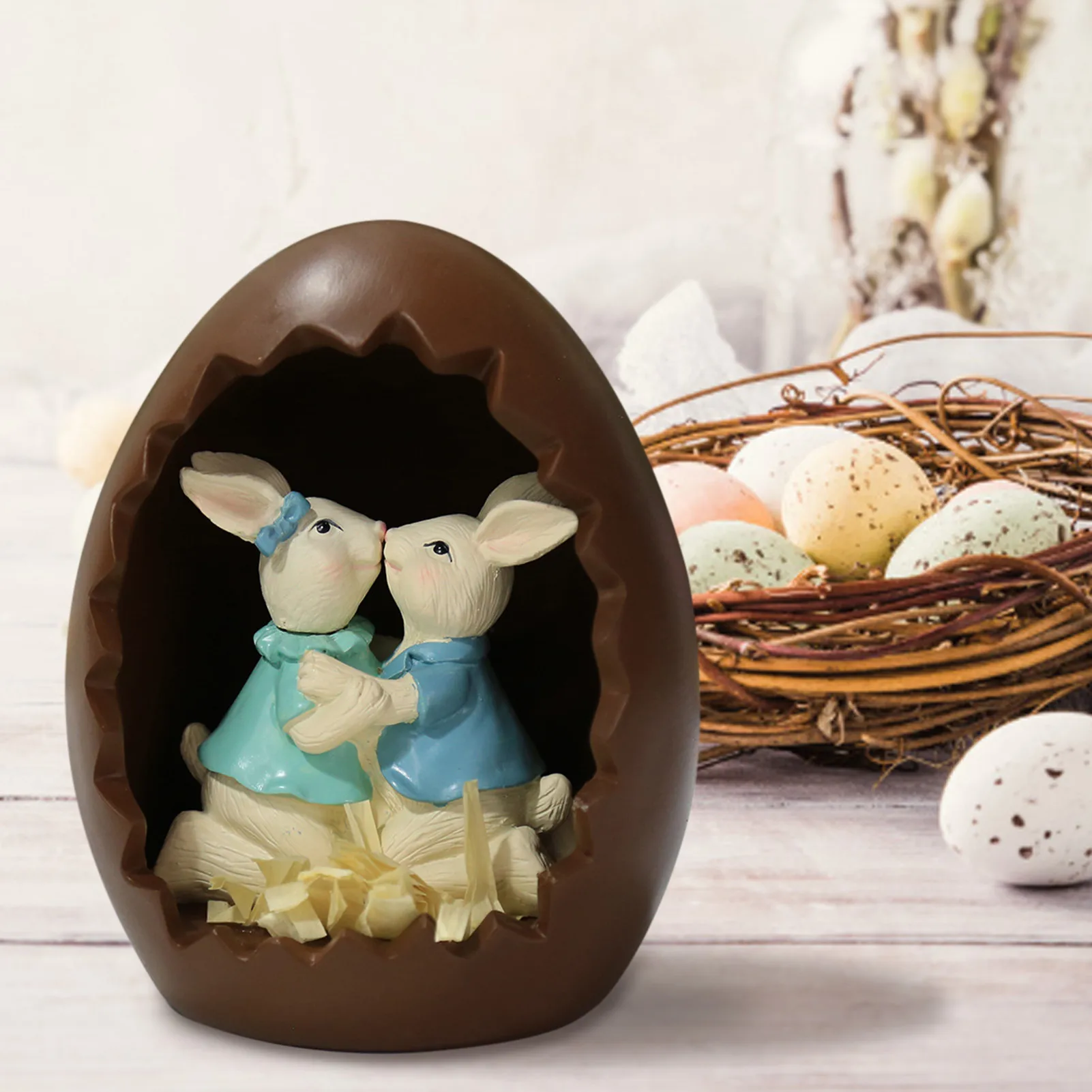 Пасхальные шоколадные яичной скорлупы декоративное украшение &quotКролик&quot