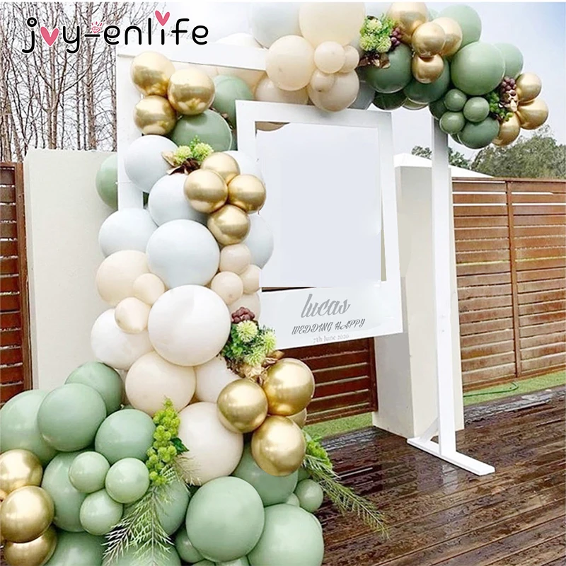 

1set Bean Paste Green Balloon Garland Arch Wedding Party Background Balloons Baby Shower Kids Adult Balloon Wedding Decoration