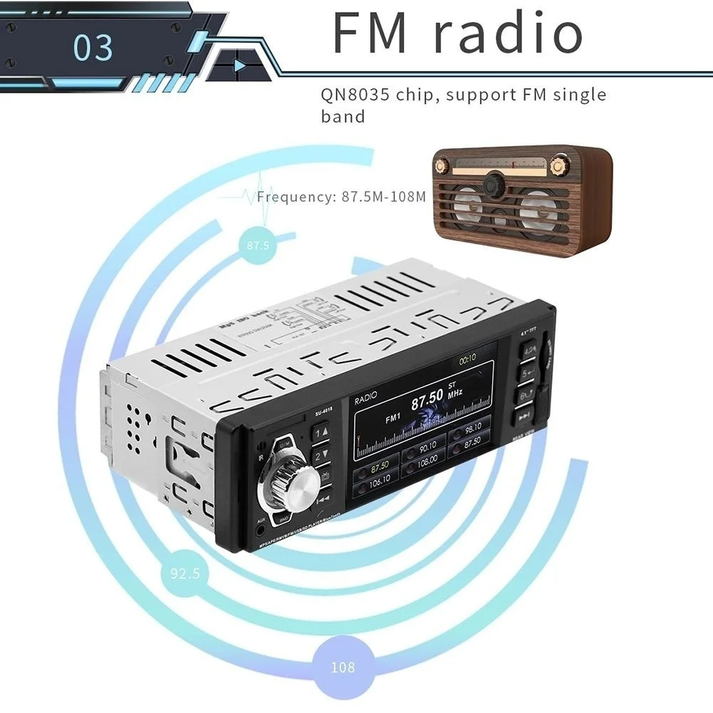 Автомагнитола MP5 плеер 1 Din автомобильная магнитола автомагнитола с Bluetooth HD USB/SD/FM