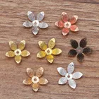 Латунные шапочки для бусин в виде цветка Torus 50 шт.лот 13 мм, подвески, базовые детали для изготовления ювелирных изделий своими руками, соединитель, принадлежности для аксессуаров ручной работы 737