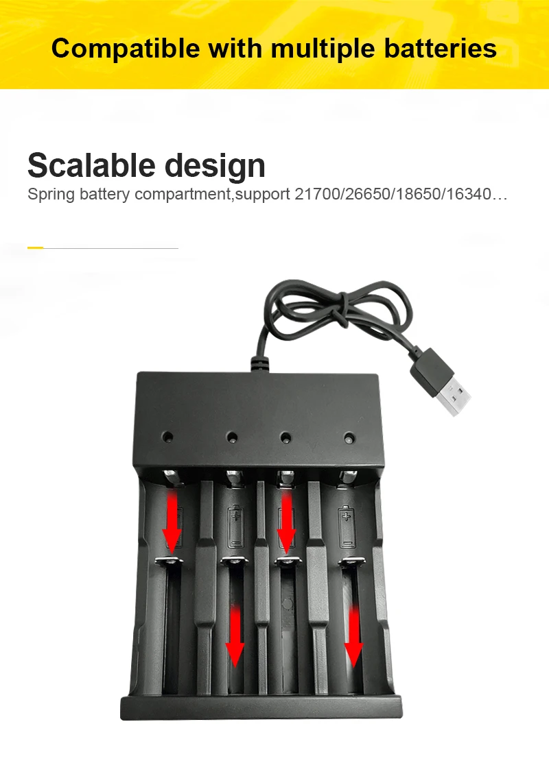 USB-кабель PHOMAX 4 2 в IMR/li-ion светодиодный светильник умный дисплей Быстрая Зарядка 18650