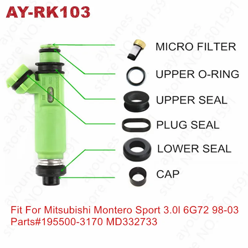 Бесплатная доставка 250 комплектов ремонтные комплекты топливных форсунок для