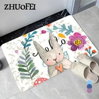 fashion home decor foot pad lovely rabbit printed entrance welcome mats bedroom living room doormat protect the floor mat m0010