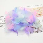 100 шт.лот, Разноцветные перья, Подарочный упаковочный материал, наполнитель для коробки, принадлежности для рукоделия, свадьбы, дня рождения, украшения, аксессуары