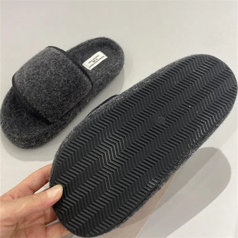 

Velcro Platform Slippers Women Flats Winter House Shoes Woman Comfortable Simple Design Shoes Female Everyday Casual Slipper