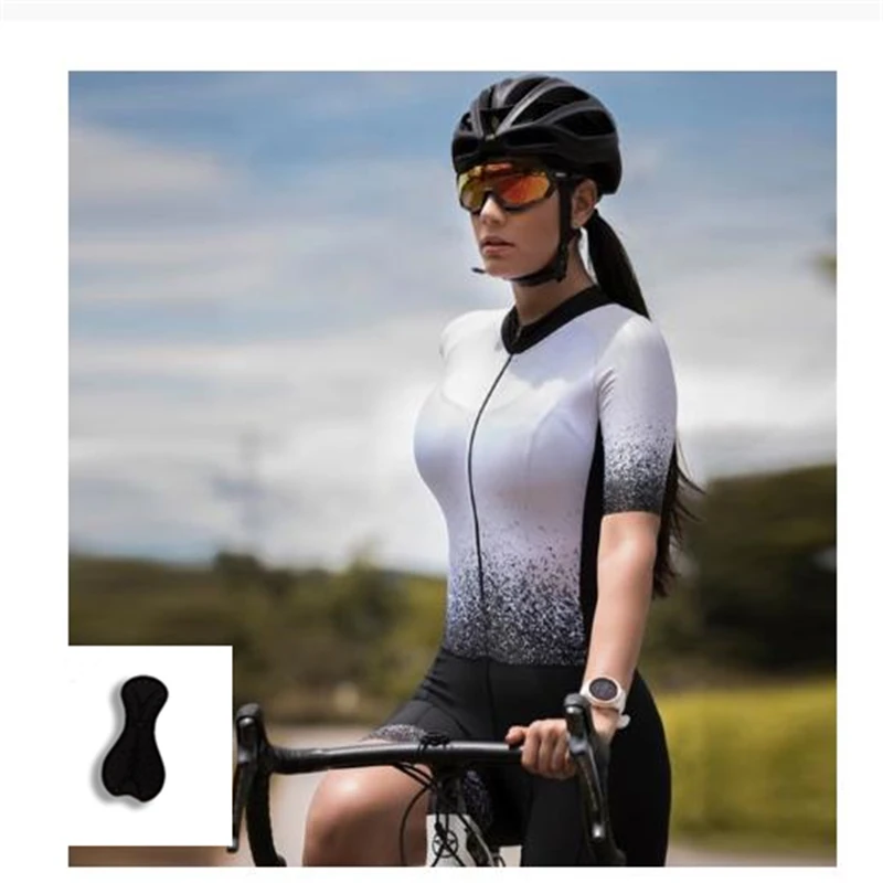 Sleeve Macaquinho Ciclismo Feminino  Jersey Jumpsuit long Sleeve Macaquinho Ciclismo Feminino Set Gel Pad Jumpsui
