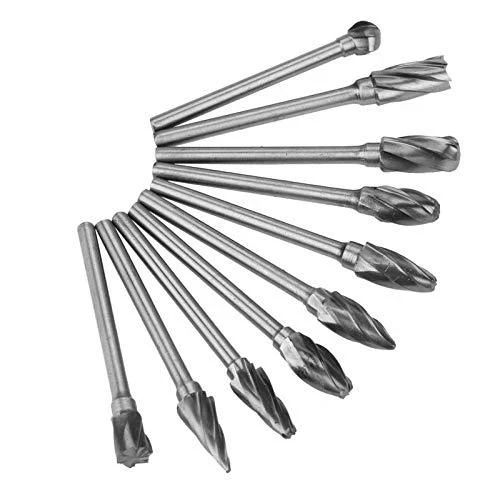Fixmee 10pcs 6mm Head Tungsten Carbide 8 Flutes Rotary Burrs Point File Cutter Drill Bit 3mm shank | Инструменты