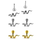 Серьга-гвоздик из хирургической змеиной стали, Ювелирное Украшение для пирсинга губ, завитка ушной раковины, козелка ушной раковины, носа, 1 шт.