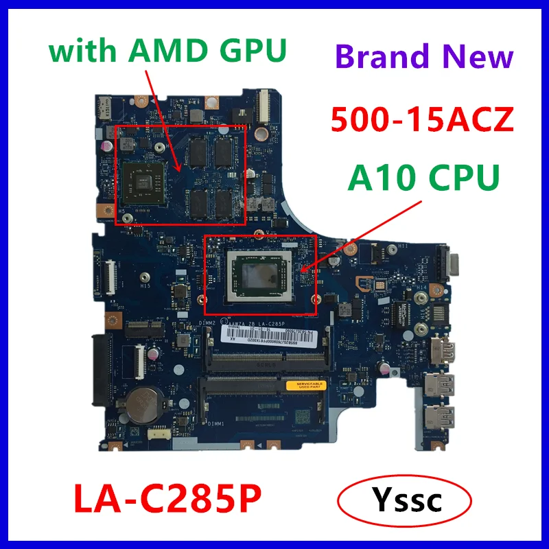 Новый 5B20J76086 материнская плата для ноутбука Lenovo 500 15ACZ Материнская LA C285P с AMD A10 8700