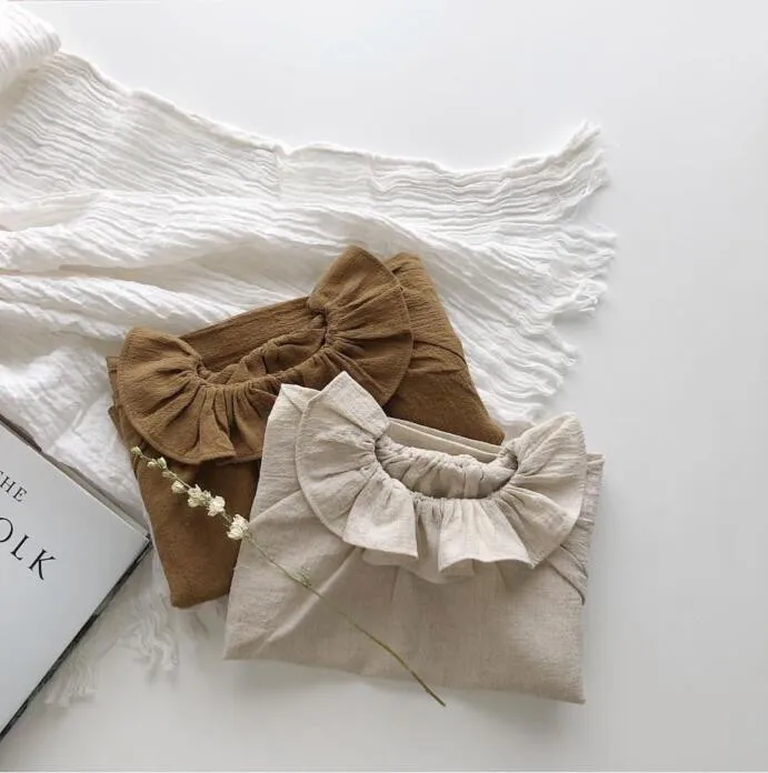 2019 одежда на Рождество Ins для маленьких девочек блузка принцессы с оборками детей