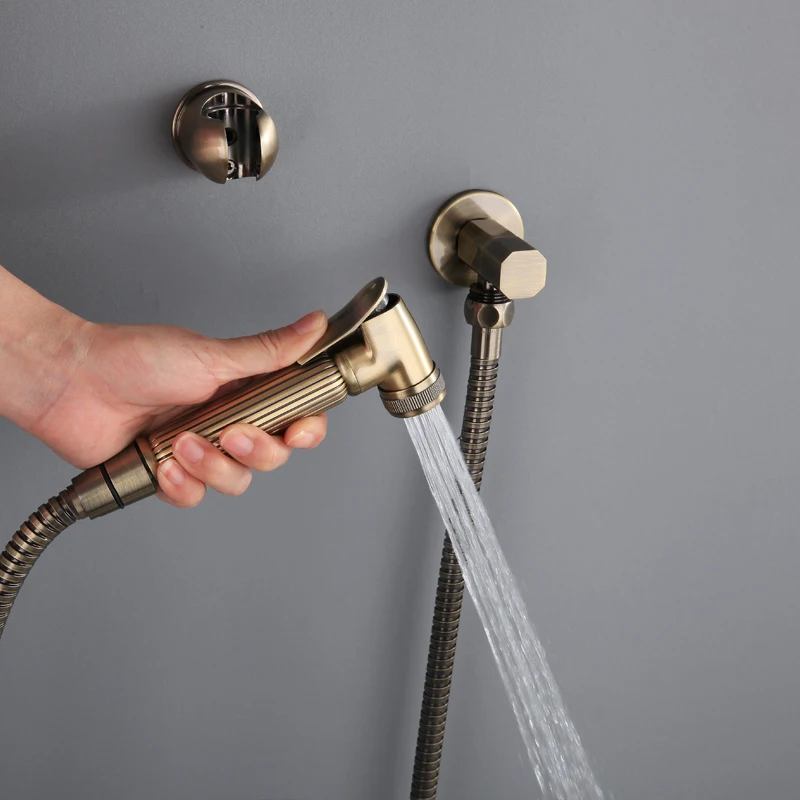 Современная бронзовая Дамская мойка набор пистолетов распылителей для туалета