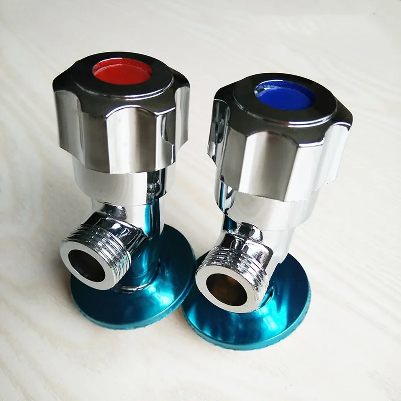 

Zinc alloy copper core triangle valve thickened water heater 4-point water stop valve toilet inlet valve water heating accessori