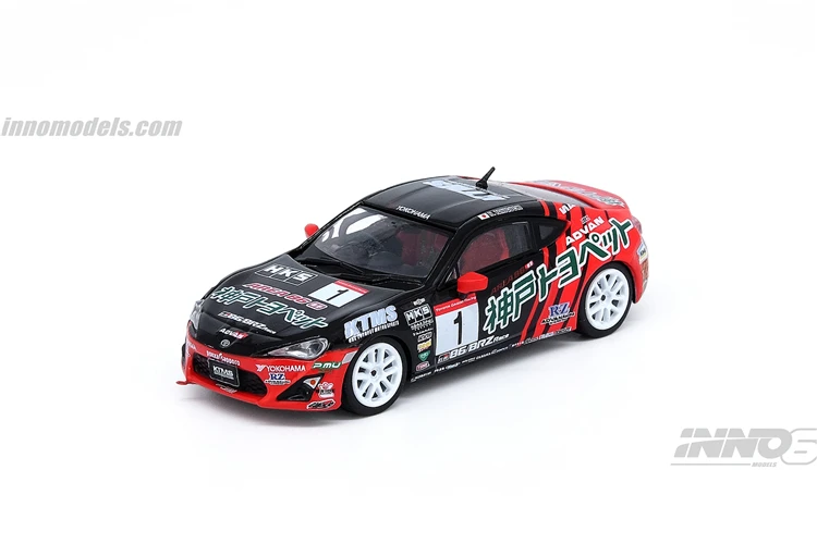 1:64 INNO INNO64 Toyota GT86 #1 ADVAN GAZZO Racing 86 /BRZ Race 2016 литая модель автомобиля|Наземный