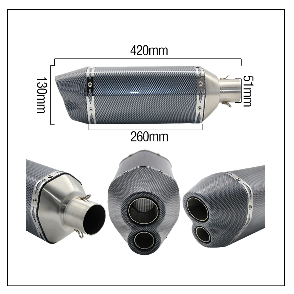 Выхлопная труба Alconstar Racing для мотоцикла новинка 51 мм глушитель средний диаметр