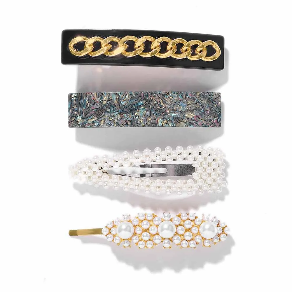 Best lady Trendy Hair Pins Sets For Women Wedding Korean Simulated Pearls Girls Party Bohemian Headwear Gifts Hair Accessories