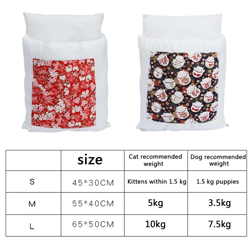 

Pet Cat Dog Winter Warm Bed Nest Pad Puppy Cave House Soft Warm Sleeping Bag for Dogs Cats Bed Mat Detachable and Washable