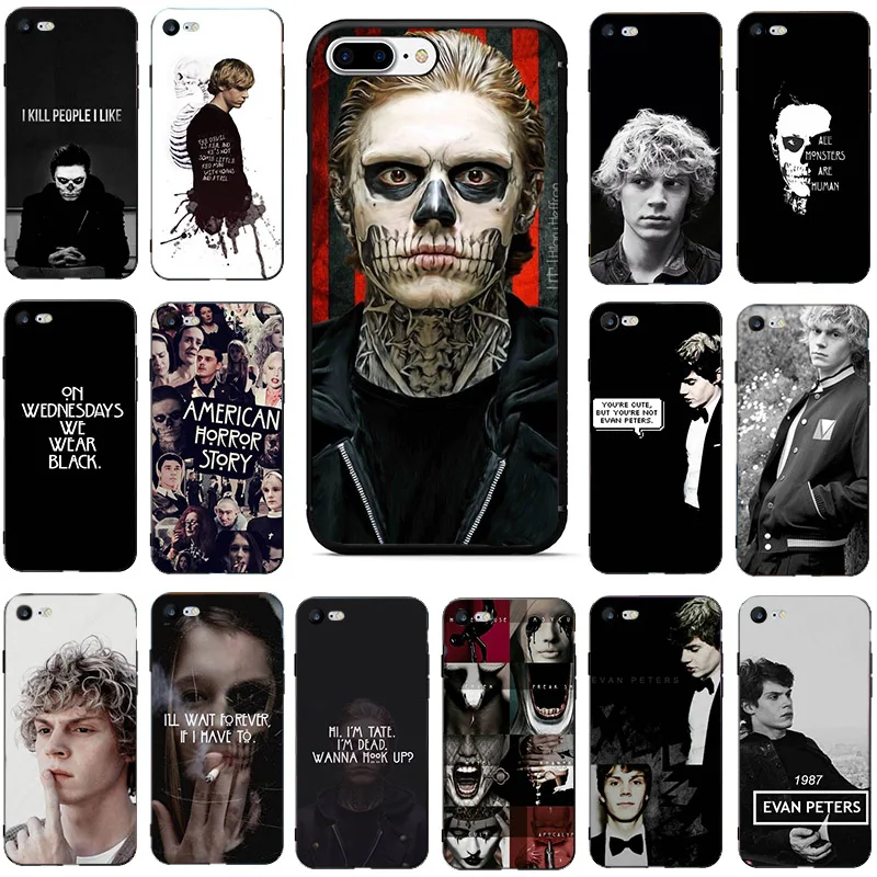 

Evan Peters Original Black TPU Phone Case Cover For iPhone 8 7 6 6S Plus X XS XR XSMax 5 5S SE 2020 Coque11 11pro 11promax Shell