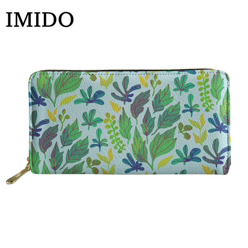 Женские кошельки 2019 водная печать длинный кошелек из искусственной кожи для карт