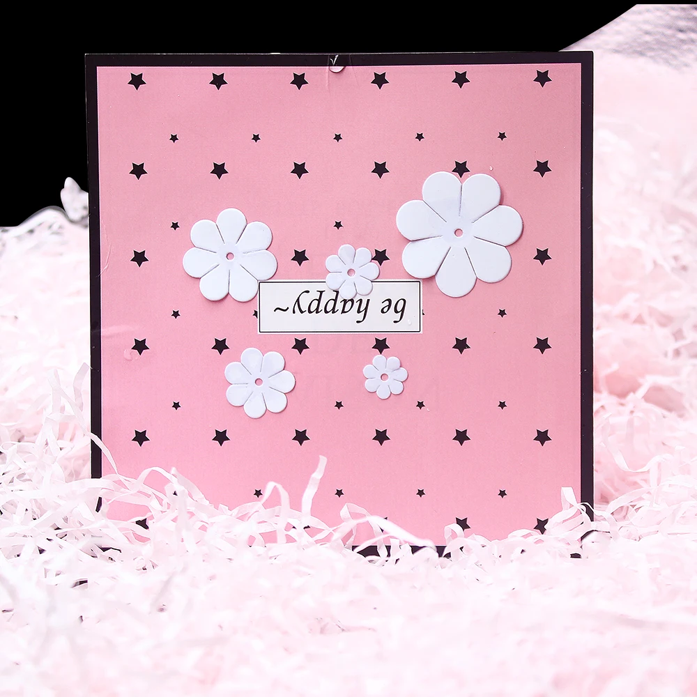 Металлические Вырубные штампы вырезанные формы цветы 4 Скрапбукинг Бумага