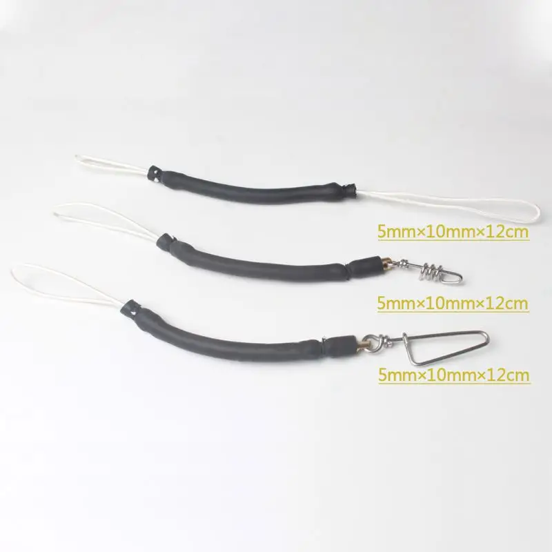 

12cm Spearfishing Accessories Shockcord Rubber Bungee 10mm with Swivel/Snap for Speargun Shooting Line Copper Swivel