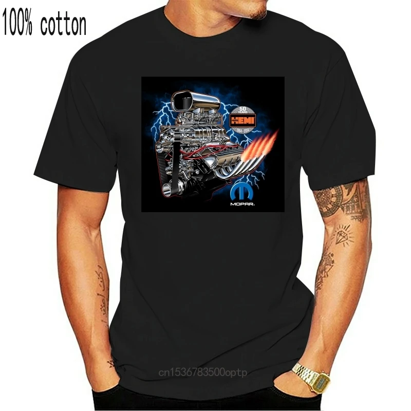 

New Men T shirt Hemi 50th Anniversary Drag Racing engine funny t-shirt novelty tshirt women