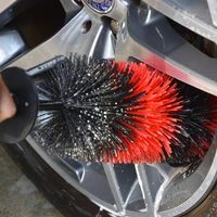 new 43cm wheel brush flexible rim cleaner rocket shape red and black car cleaning products wash tools for auto wheel cleaning