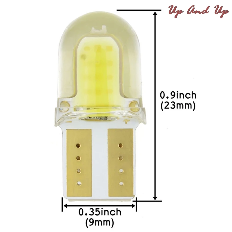 

10Pcs/lot White Silicone Shell 3W COB LED Lights Car Width Light T10 Door Light