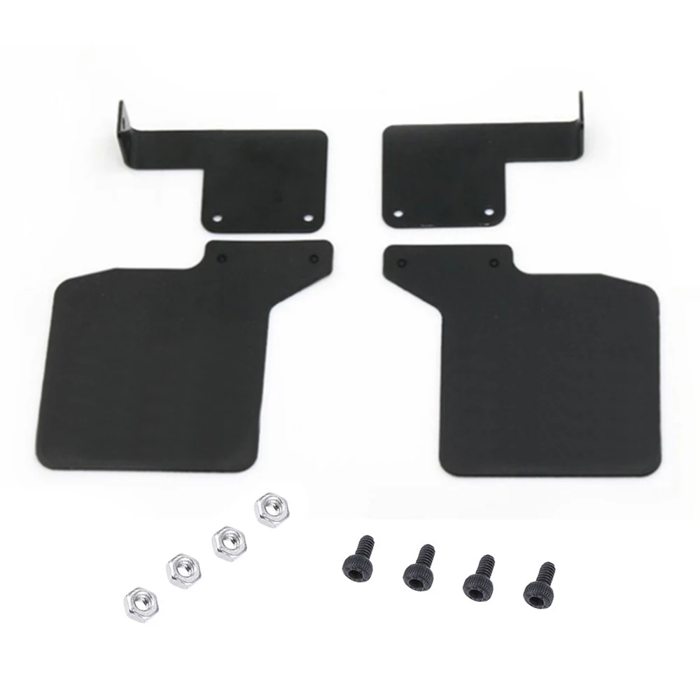 

​RCTOYFUN 4pcs Black Car Shell Front Rubber Mudguard Upgrade DIY Appearance Accessories 1/10 RC Rock Crawler Truck Land Rover