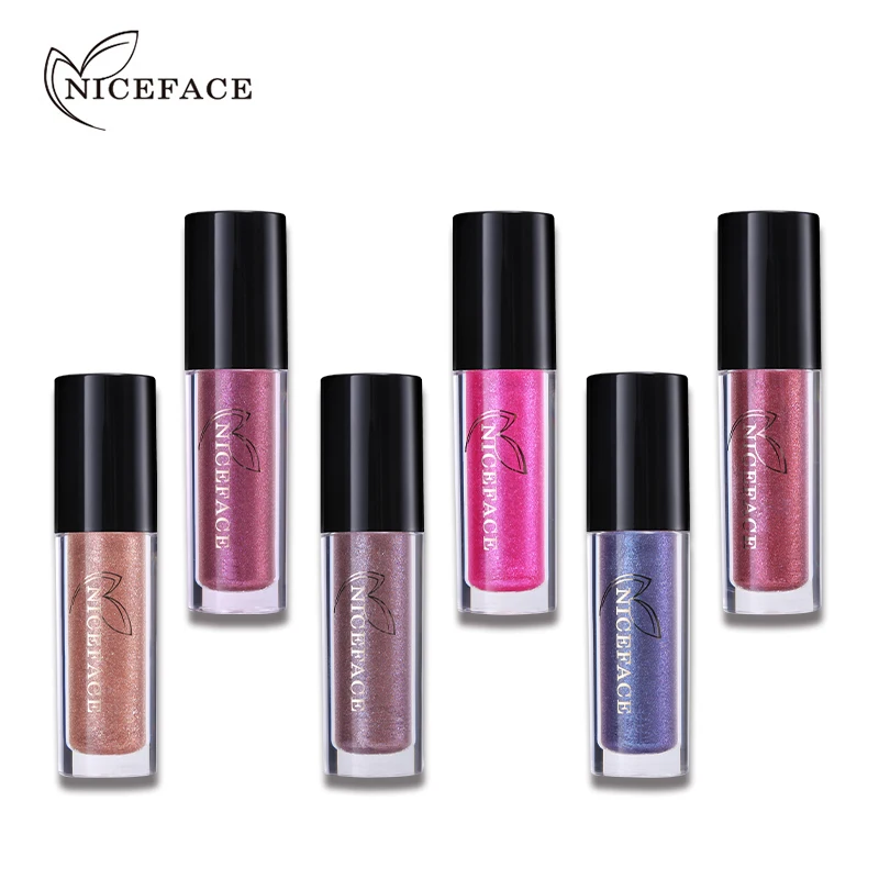 Блестящая жидкая помада NICEFACE водостойкая стойкая матовая металлическая Помада