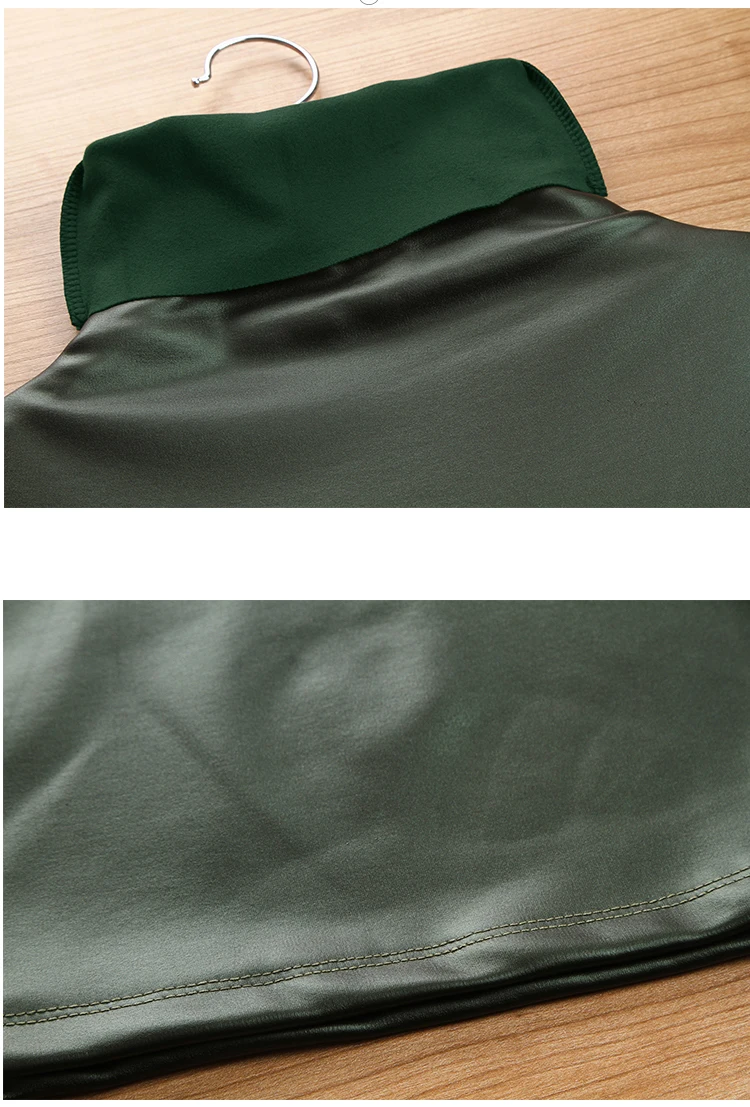 

European punk plus size women blouse autumn turtleneck long sleeve tops shirt ladies velvet stretch camisas PU leather blouses