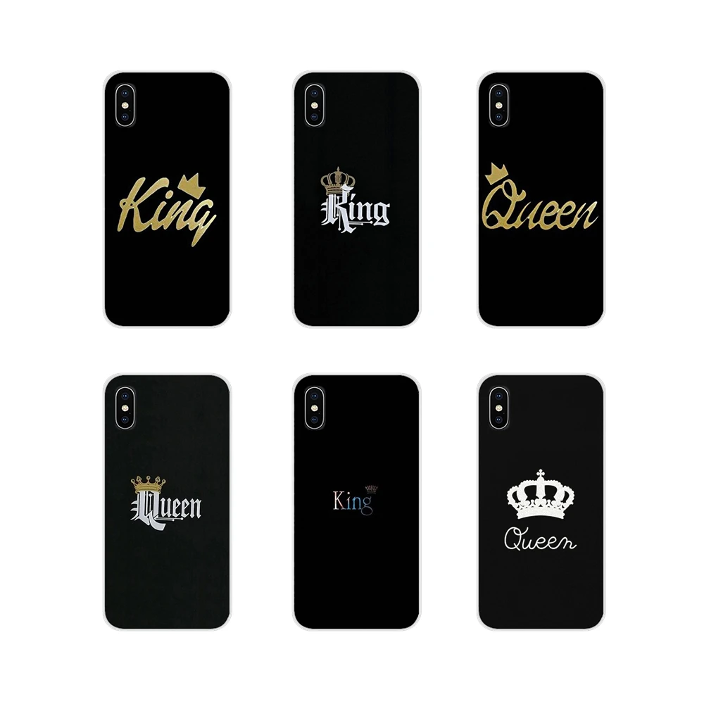 King queen Fundas аксессуары чехлы для телефонов samsung Galaxy S3 S4 S5 Mini S6 S7 Edge S8 S9 S10 Lite Plus Note 4 5 8