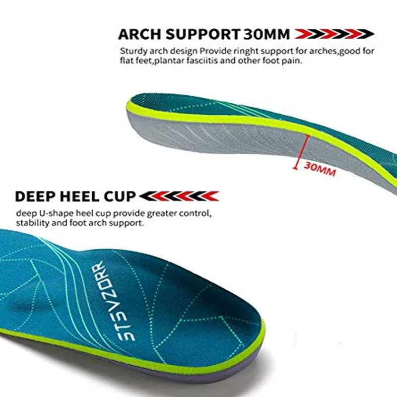 

Arch Support Plantar Fasciitis Foot Insoles Flat Feet High Arch Foot Pain Sports Running Men and Women